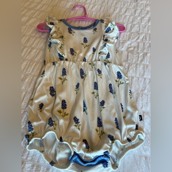 Kyte Baby BlueBonnet Floral Bubble Romper Size 18-24M GUC - Picture 5 of 7